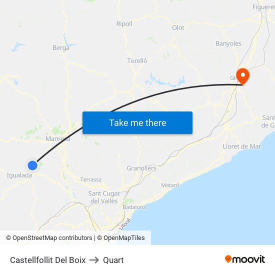 Castellfollit Del Boix to Quart map