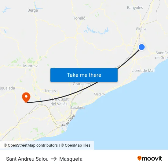 Sant Andreu Salou to Masquefa map