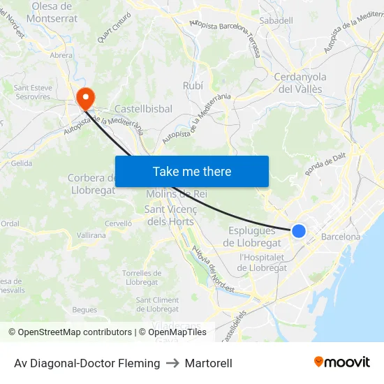 Av Diagonal-Doctor Fleming to Martorell map