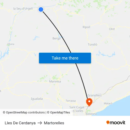 Lles De Cerdanya to Martorelles map