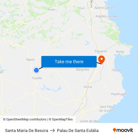 Santa Maria De Besora to Palau De Santa Eulàlia map