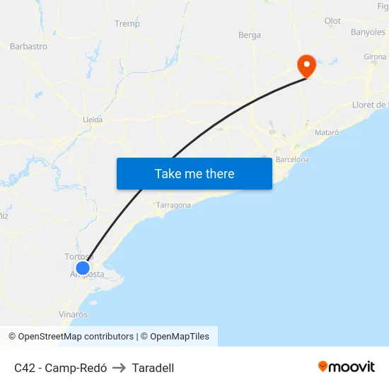 C42 - Camp-Redó to Taradell map