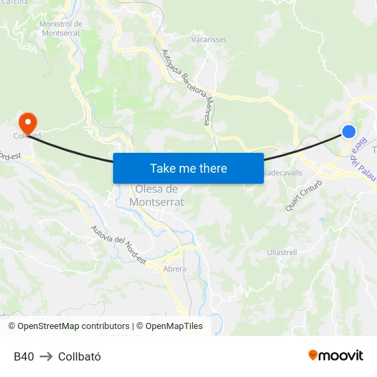 B40 to Collbató map