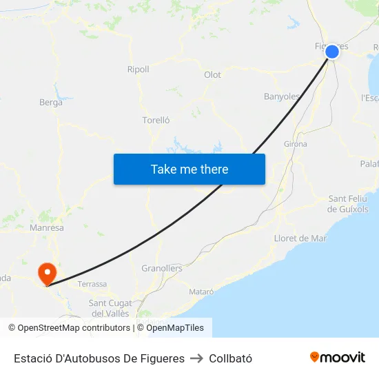 Estació D'Autobusos De Figueres to Collbató map