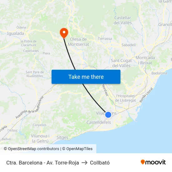 Ctra. Barcelona - Av. Torre-Roja to Collbató map