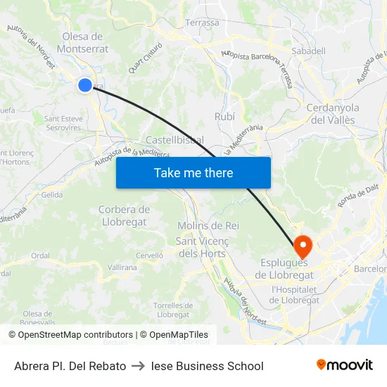 Abrera Pl. Del Rebato to Iese Business School map