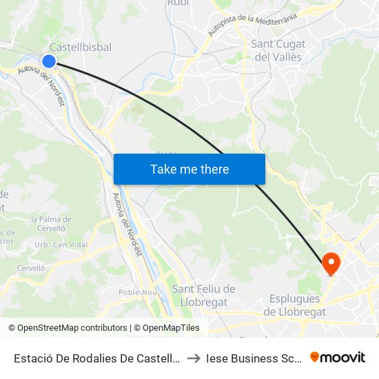 Estació De Rodalies De Castellbisbal to Iese Business School map