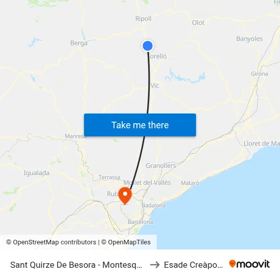 Sant Quirze De Besora - Montesquiu to Esade Creàpolis map