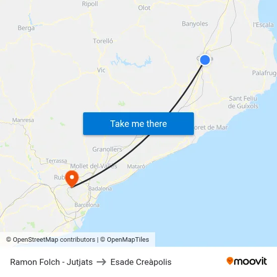 Ramon Folch - Jutjats to Esade Creàpolis map