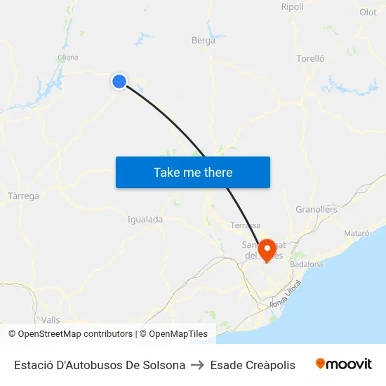 Estació D'Autobusos De Solsona to Esade Creàpolis map