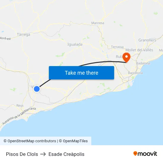 Pisos De Clols to Esade Creàpolis map