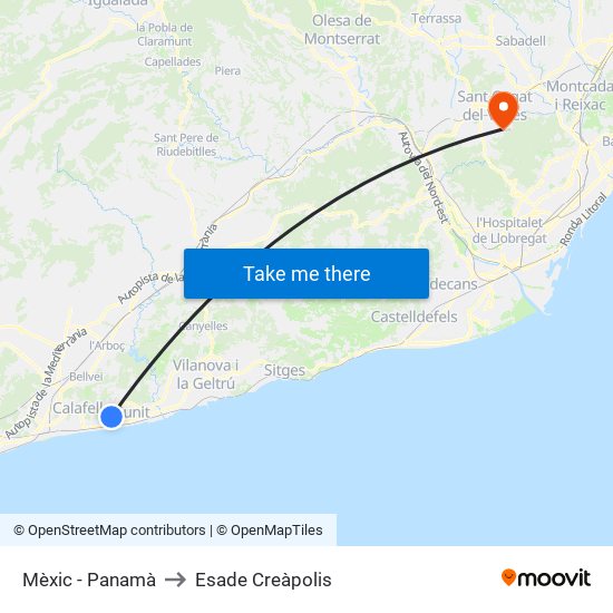 Mèxic - Panamà to Esade Creàpolis map