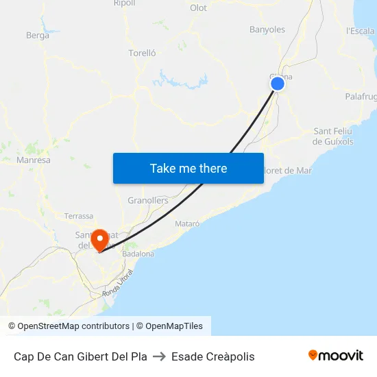 Cap De Can Gibert Del Pla to Esade Creàpolis map
