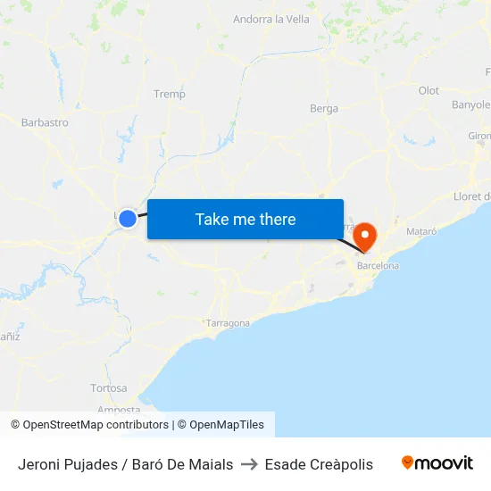 Jeroni Pujades / Baró De Maials to Esade Creàpolis map