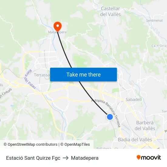 Estació Sant Quirze Fgc to Matadepera map