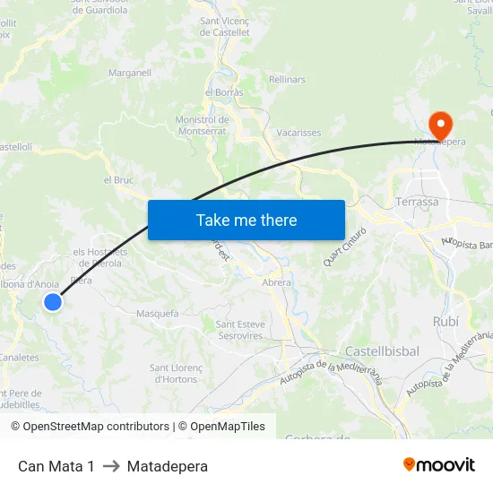 Can Mata 1 to Matadepera map
