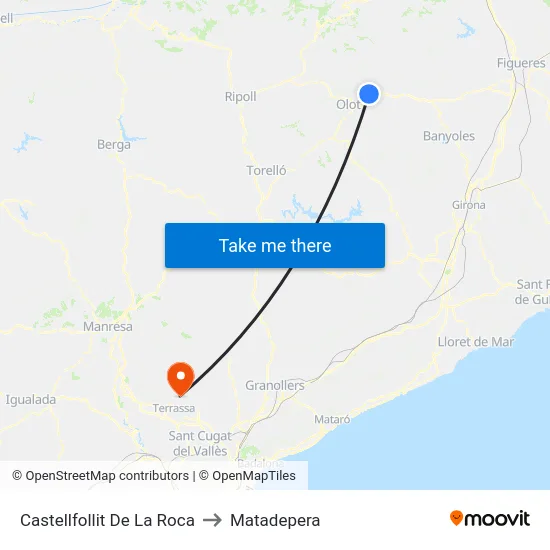 Castellfollit De La Roca to Matadepera map