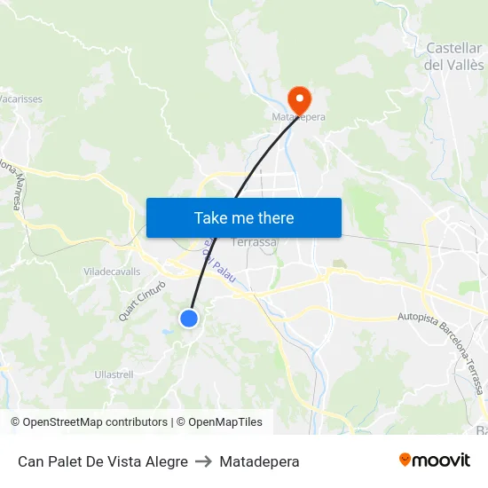 Can Palet De Vista Alegre to Matadepera map