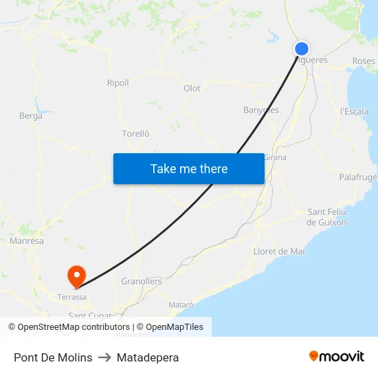 Pont De Molins to Matadepera map
