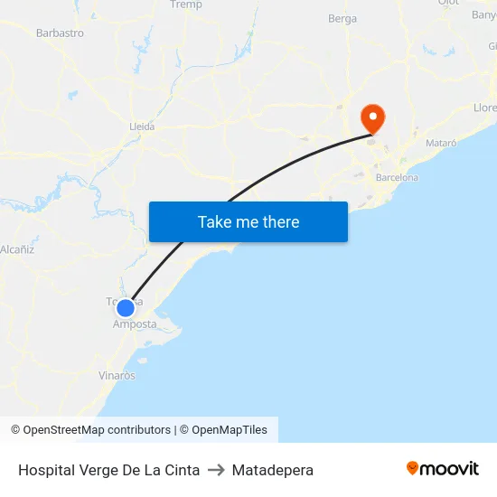 Hospital Verge De La Cinta to Matadepera map