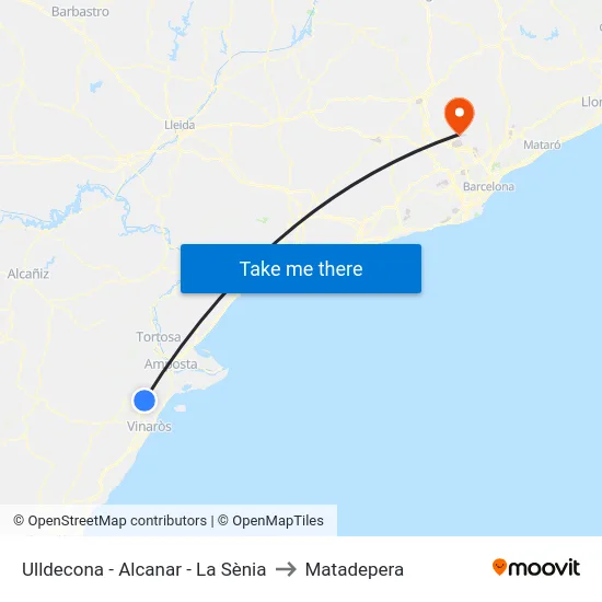 Ulldecona - Alcanar - La Sènia to Matadepera map