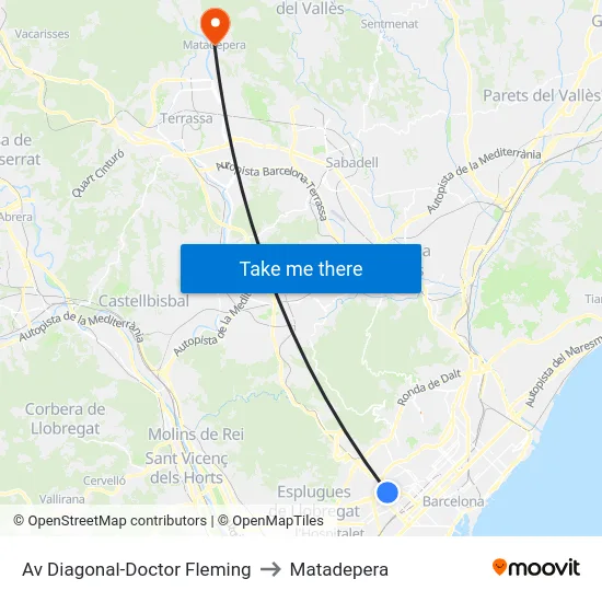 Av Diagonal-Doctor Fleming to Matadepera map