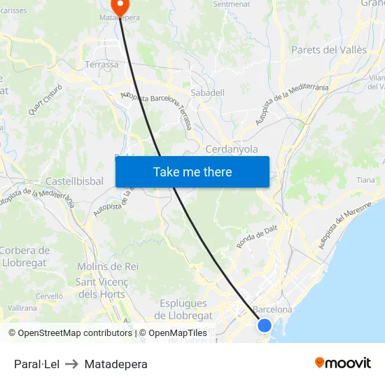 Paral·Lel to Matadepera map