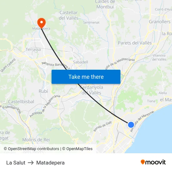 La Salut to Matadepera map