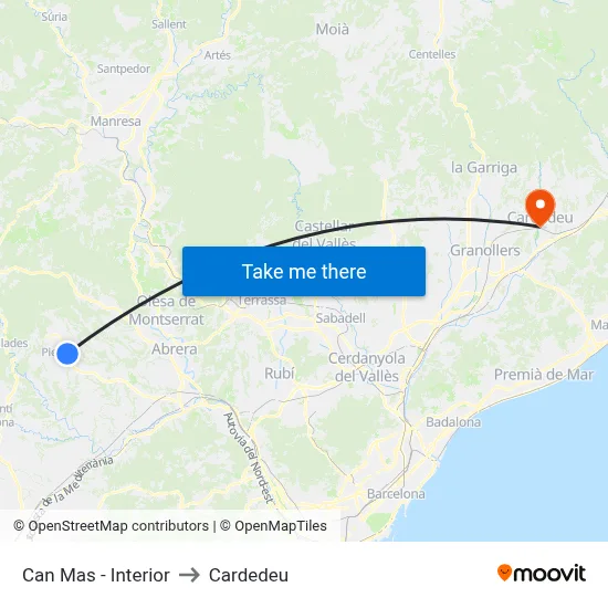 Can Mas - Interior to Cardedeu map