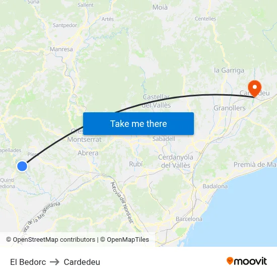 El Bedorc to Cardedeu map