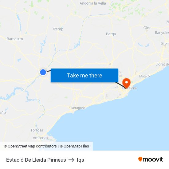 Estació De Lleida Pirineus to Iqs map