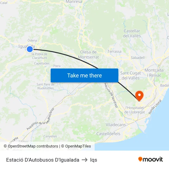 Estació D'Autobusos D'Igualada to Iqs map
