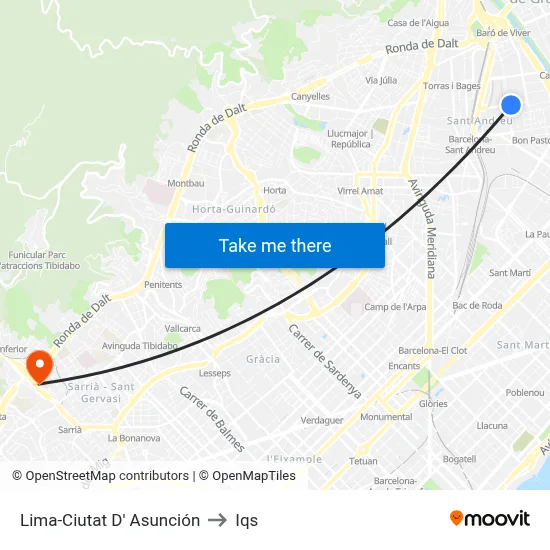Lima-Ciutat D' Asunción to Iqs map