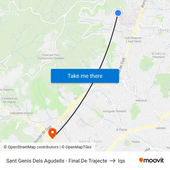 Sant Genís Dels Agudells - Final De Trajecte to Iqs map