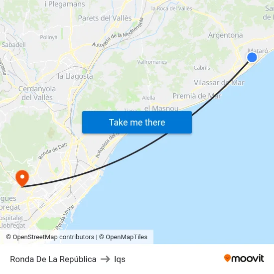 Ronda De La República to Iqs map