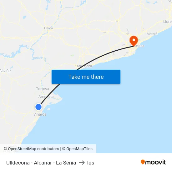 Ulldecona - Alcanar - La Sènia to Iqs map