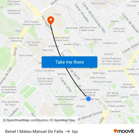 Benet I Mateu-Manuel De Falla to Iqs map