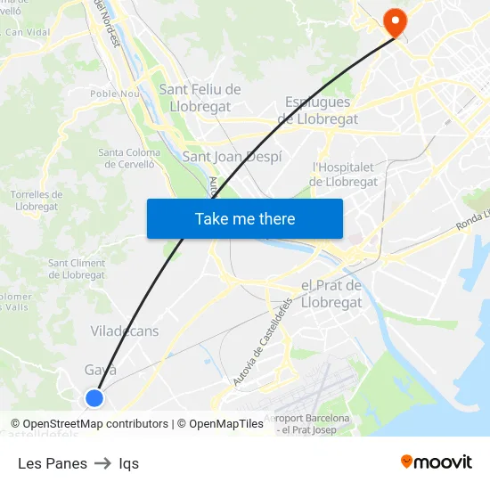 Les Panes to Iqs map