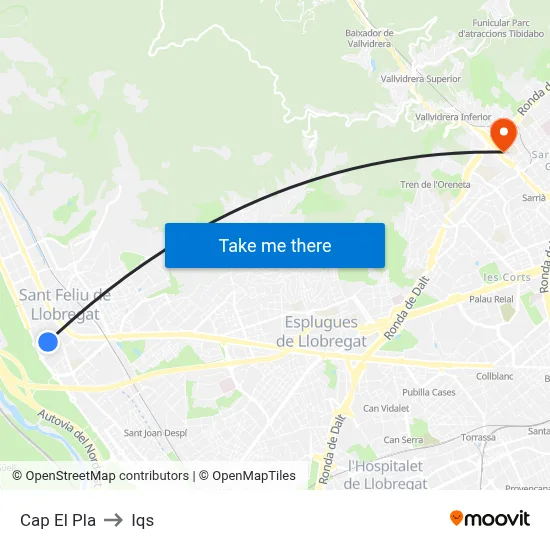 Cap El Pla to Iqs map