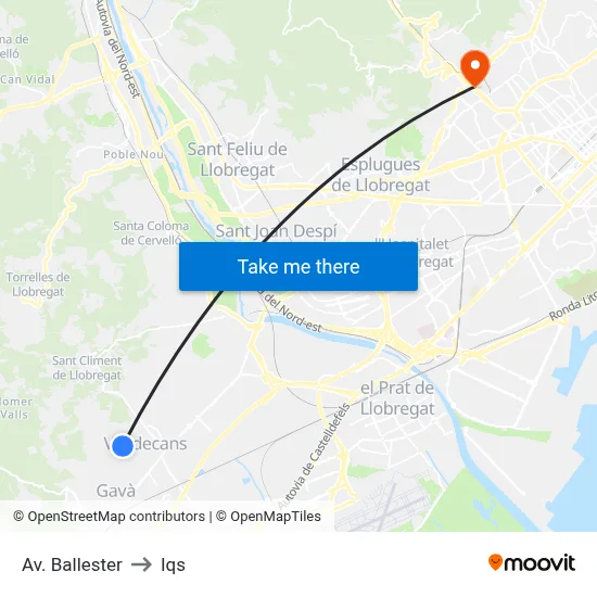 Av. Ballester to Iqs map