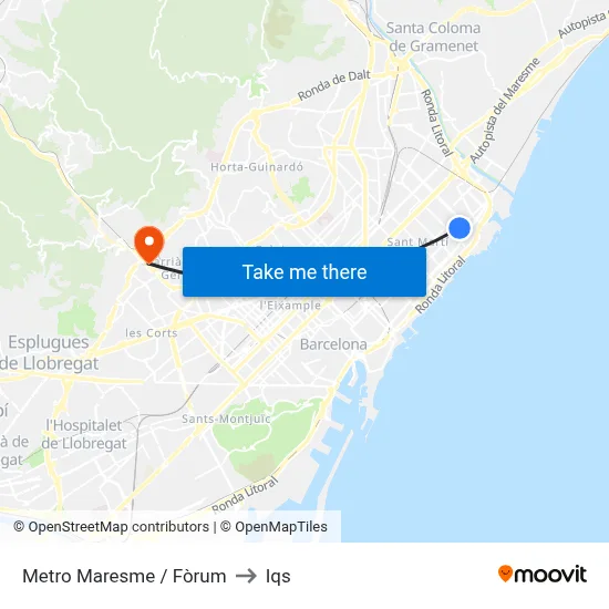 Metro Maresme / Fòrum to Iqs map