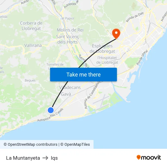 La Muntanyeta to Iqs map