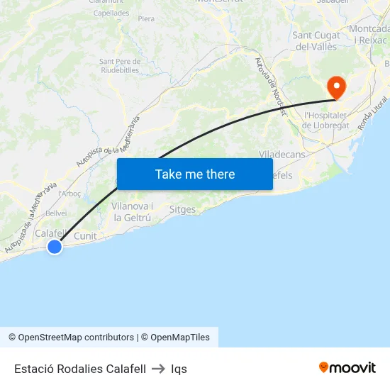 Estació Rodalies Calafell to Iqs map