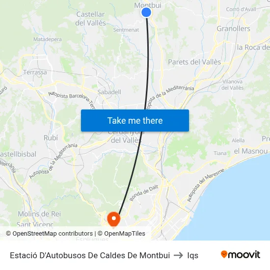 Estació D'Autobusos De Caldes De Montbui to Iqs map