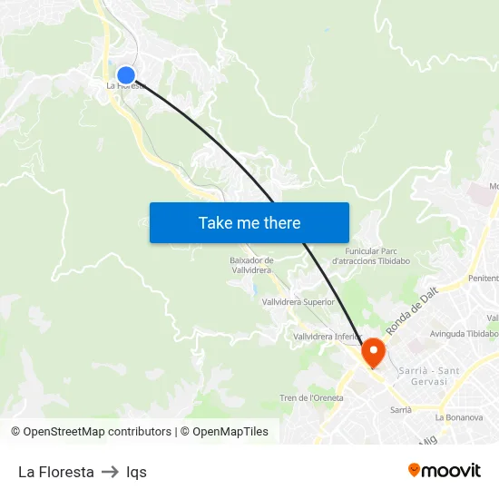La Floresta to Iqs map