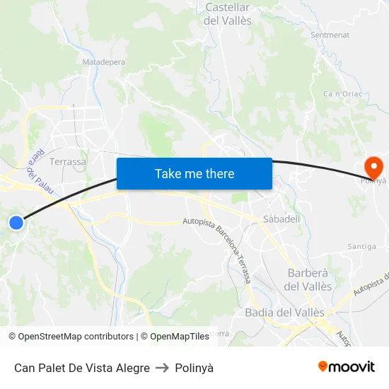 Can Palet De Vista Alegre to Polinyà map