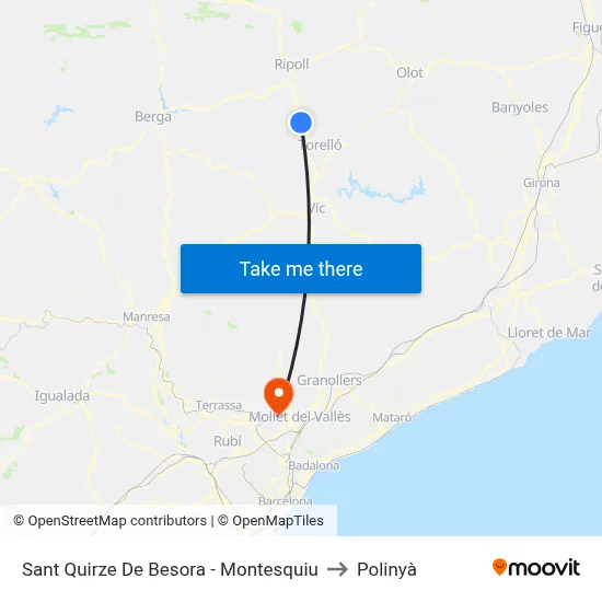 Sant Quirze De Besora - Montesquiu to Polinyà map