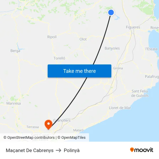 Maçanet De Cabrenys to Polinyà map
