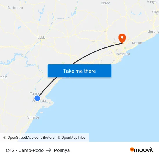 C42 - Camp-Redó to Polinyà map