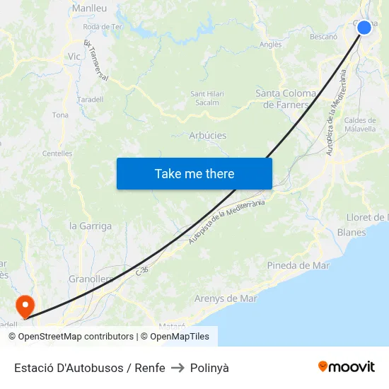 Estació D'Autobusos / Renfe to Polinyà map